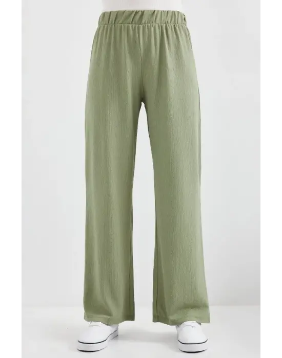 6543 Örme Pantolon - Çağla