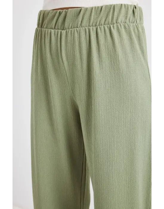 6543 Örme Pantolon - Çağla