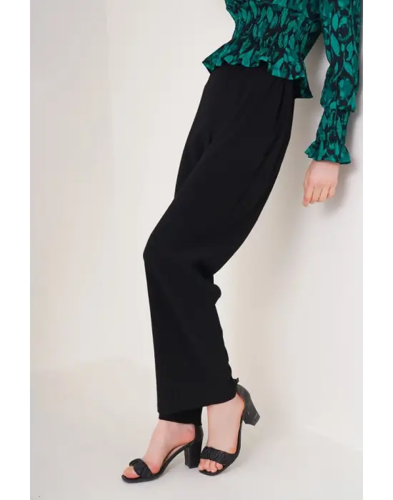 6543 Örme Pantolon - Siyah
