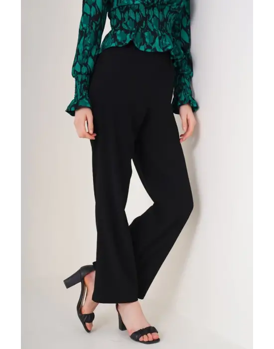 6543 Örme Pantolon - Siyah