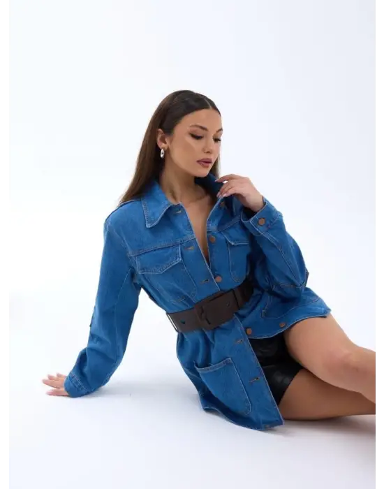 Omarı Kot Ceket - Mavi, Tarzınızı Tamamlasın