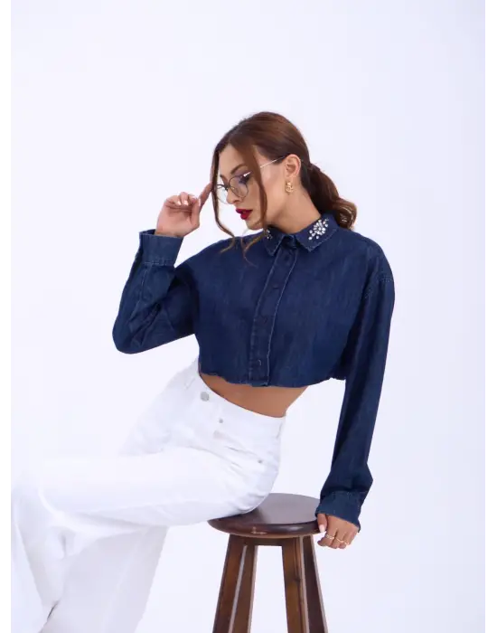 Omarı Kot Bluz - Şıklık ve Rahatlık Arayanlar İçin Mavi