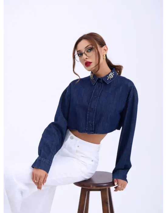 Omarı Kot Bluz - Şıklık ve Rahatlık Arayanlar İçin Mavi