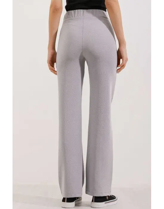 6629 Yüksek Bel Palazzo Pantolon - Gri