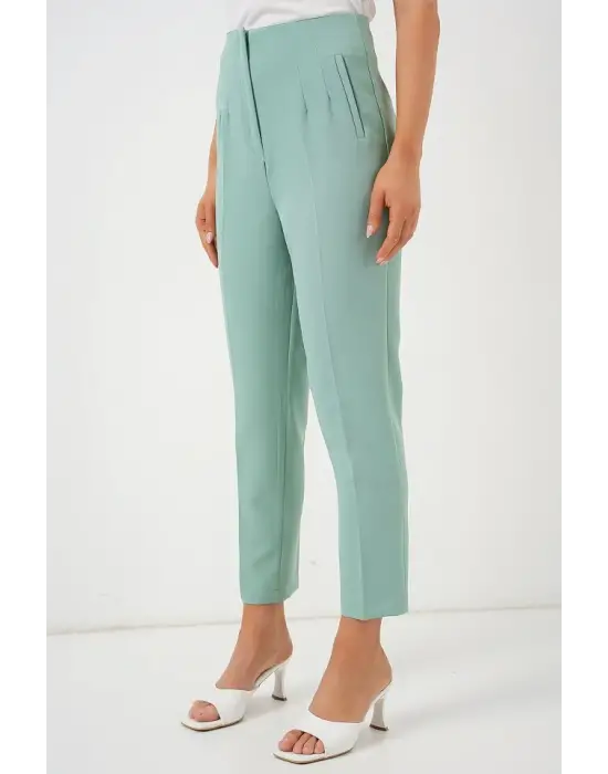 6650 Yüksek Bel Kumaş Pantolon - Mint