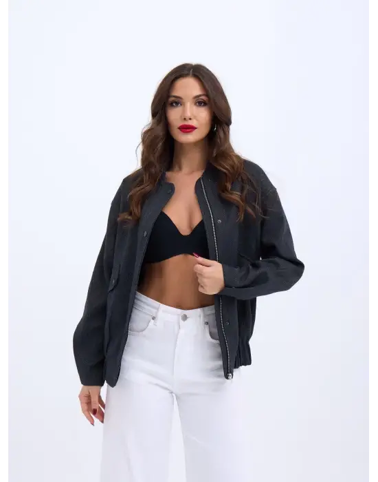 Omarı Kadife Ceket - Trend ve Şık Model