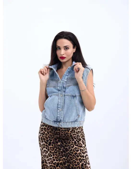 6779 KOT YELEK-MAVİ