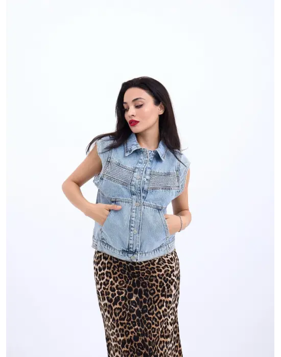 6779 KOT YELEK-MAVİ