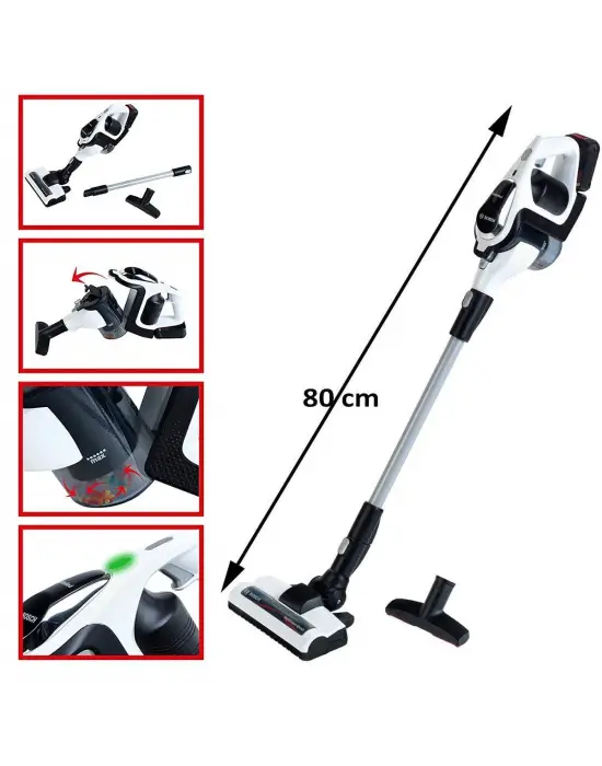 6812 Bosch Oyuncak Beyaz Elektrik Süpürgesi Sesli + Işıklı