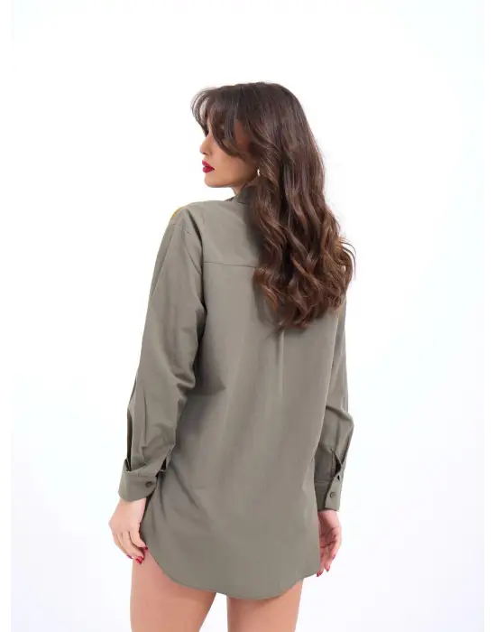 Omarı Denim Desenli Gömlek - Çarpıcı Tasarım ve Kalite