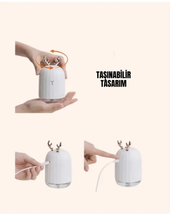 Abs+pp Malzemeli Taşınabilir 220 ml Usb Mist Nemlendirici