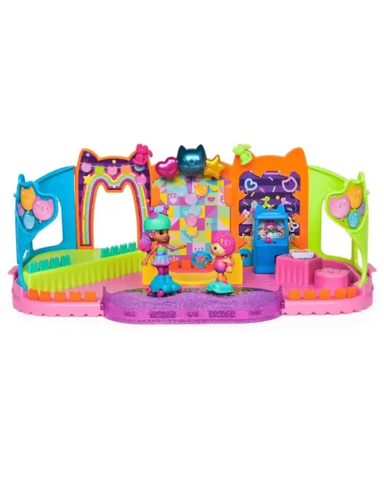 69755 SUN-SPM-FİGÜR OYUN SET GABBY S DOLLHOUSE ÇATI KATI PATEN PARTİSİ