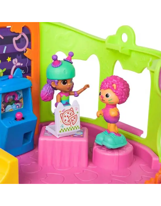 69755 SUN-SPM-FİGÜR OYUN SET GABBY S DOLLHOUSE ÇATI KATI PATEN PARTİSİ