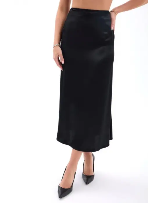 Omarı Zarif Siyah Kadın Eteği