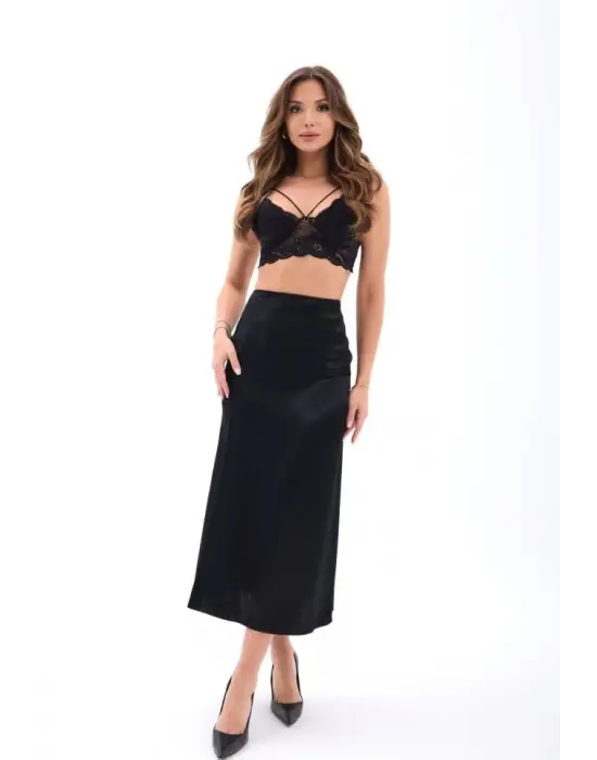 Omarı Zarif Siyah Kadın Eteği