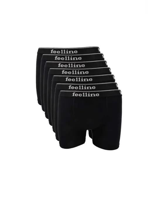 Omarı Doğal Pamuklu Siyah Erkek Boxer