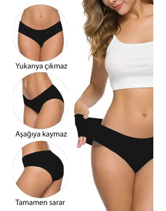 Omarı Esnek ve İz Yapmayan Kadın Dikişsiz Külot Seti