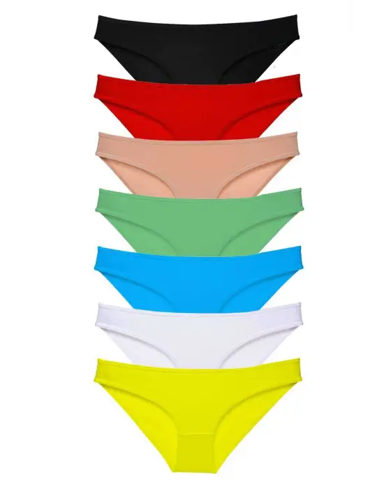 Çok Renkli Kadın Slip Külot Seti