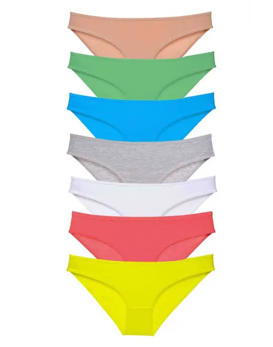 Çok Renkli Kadın Slip Külot Seti
