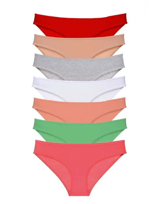 Göz Alıcı Likralı Kadın Slip Külot Set 7-Pack