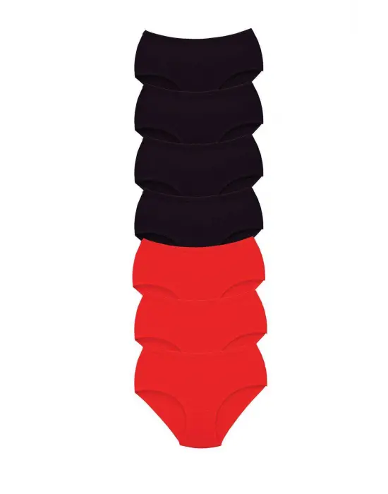 7 Adet Tutku Kadın Yüksek Bel   Kalın Lastik Külot S1