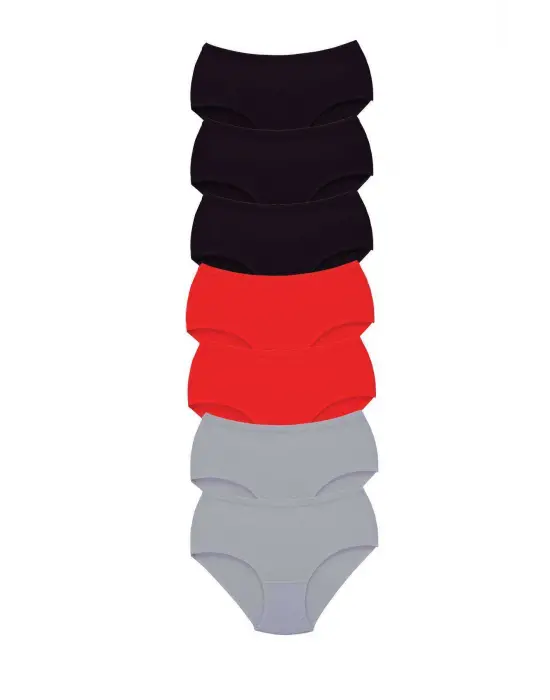 7 Adet Tutku Kadın Yüksek Bel   Kalın Lastik Külot S12