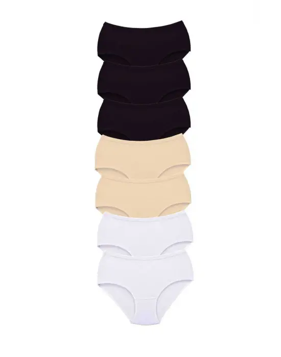 7 Adet Tutku Kadın Yüksek Bel   Kalın Lastik Külot S15