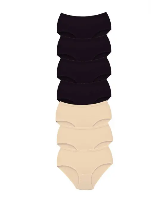 7 Adet Tutku Kadın Yüksek Bel   Kalın Lastik Külot S2