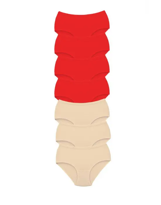 7 Adet Tutku Kadın Yüksek Bel   Kalın Lastik Külot S5