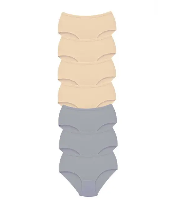 7 Adet Tutku Kadın Yüksek Bel   Kalın Lastik Külot S8