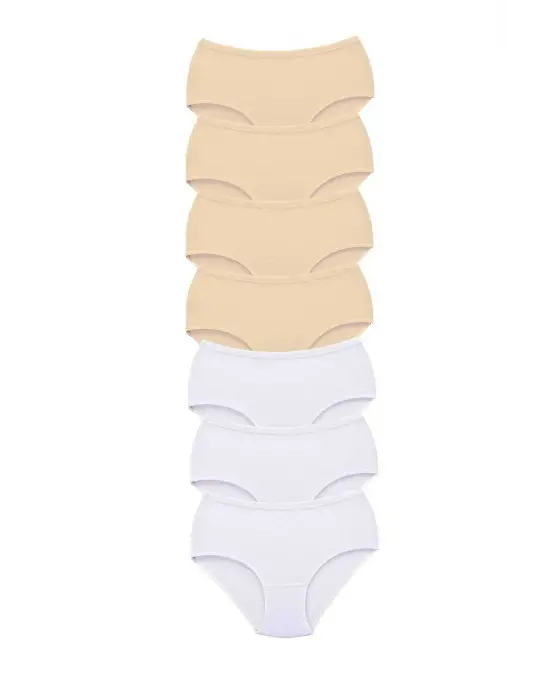 7 Adet Tutku Kadın Yüksek Bel   Kalın Lastik Külot S9