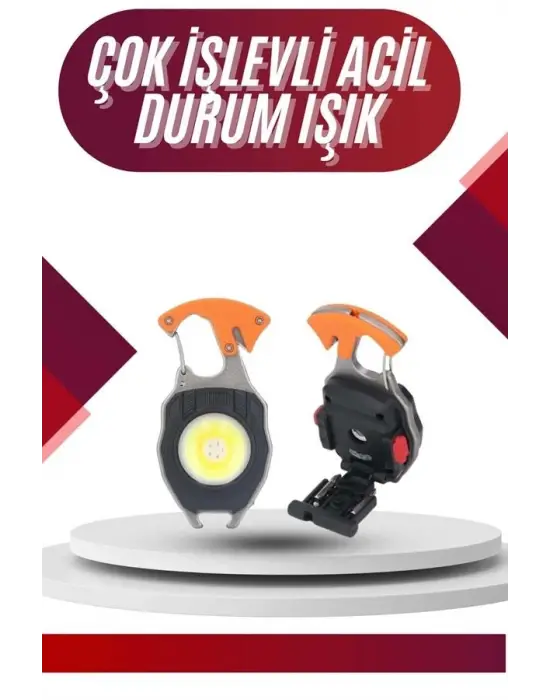 7 Modlu Mini Led Lamba Anahtarlık Usb Şarjlı Kamp İçin Taşınabilir