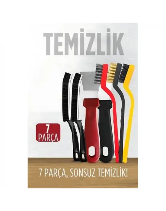 7 Parça Çok Amaçlı Temizlik Spatula ve Fırça Seti