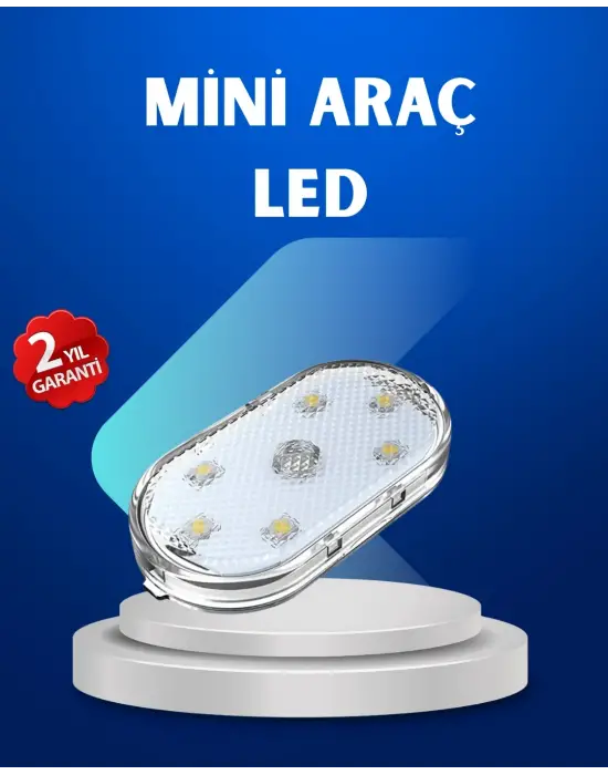 7 Renk Modlu Dokunmatik Sensörlü Mini Led Araç İçi Lamba