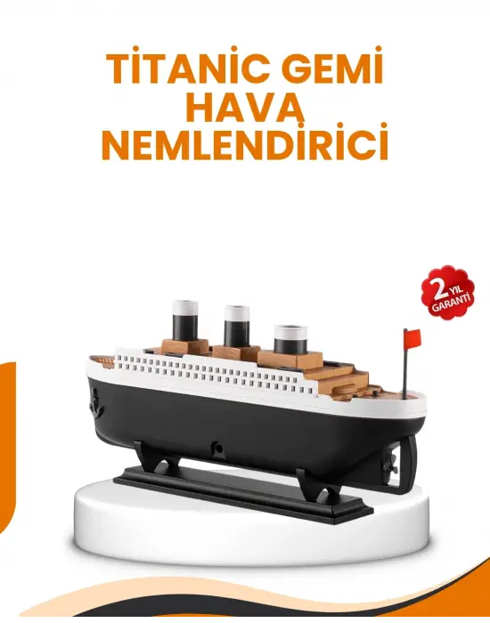 7 Renk Ortam Işıklı Dekoratif Gemi Tasarım Hava Nemlendirici Difüzör