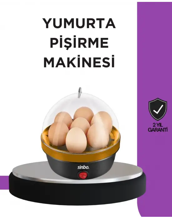 7 Yumurta Kapasiteli Buharlı Yumurta Pişirme Cihazı Sesli Uyarılı