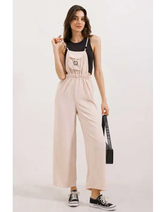 7023 Askılı Bahçıvan Tulum - Bej