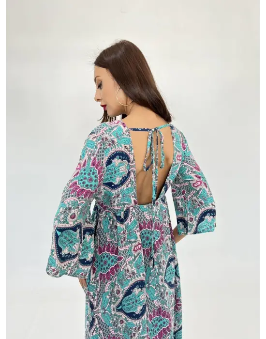 Omarı Şık Mint Elbise - Yazın Rahatlığına Şıklık Katın