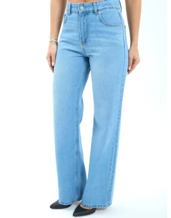 Omarı Mavi denim kot pantolon