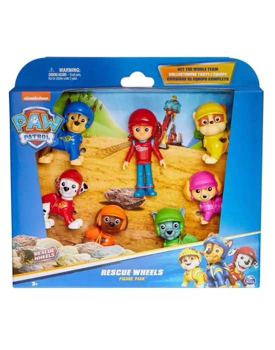 70443 SUN-SPM-FİGÜR SET PAW PATROL RESCUE WHEELS TEMALI 7Lİ
