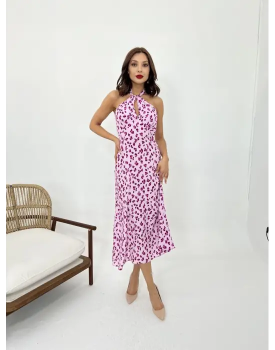 Omarı Siyah İnce Askılı Gece Elbisesi