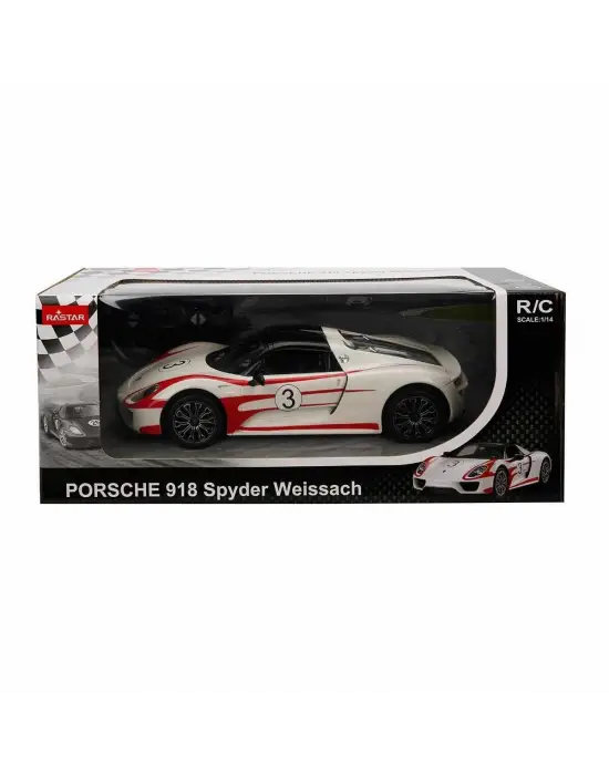 70710 1:14 Uzaktan Kumandalı Porsche 918 Spyder Weissach Işıklı Araba 32 cm