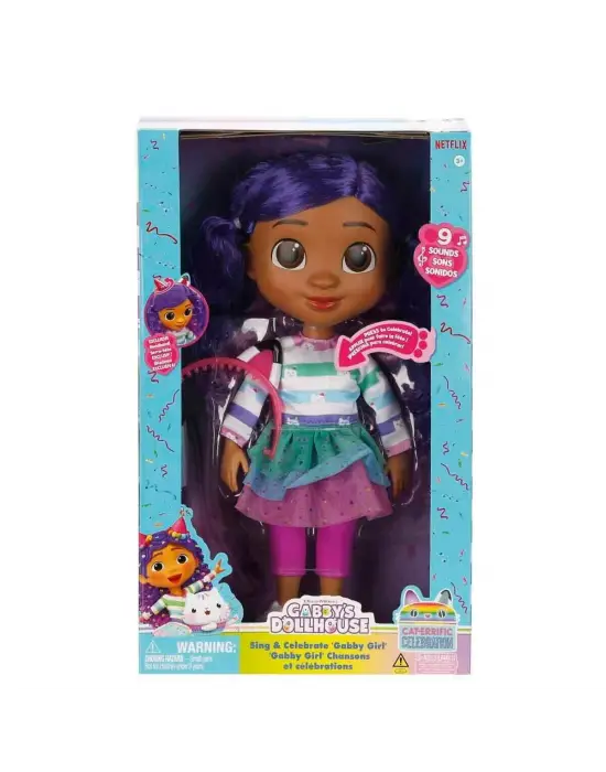 70859 SUN-SPM-FİGÜR GABBY S DOLLHOUSE ŞARKI SÖYLEYEN BEBEK SESLİ 30CM