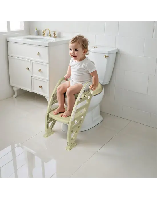 7242 Kaymaz Ayarlı Merdiven Klozet Adaptörü Eco Yeşil -Dolu Oyuncak