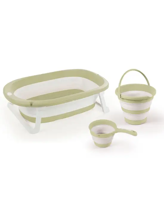 7272 Katlanabilir 3lü Bebek Banyo Seti  Eco -Yeşil