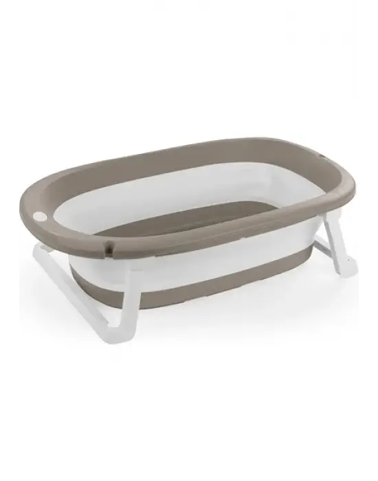 Omarı Katlanabilir Üçlü Bebek Banyo Seti - Gri Renkli