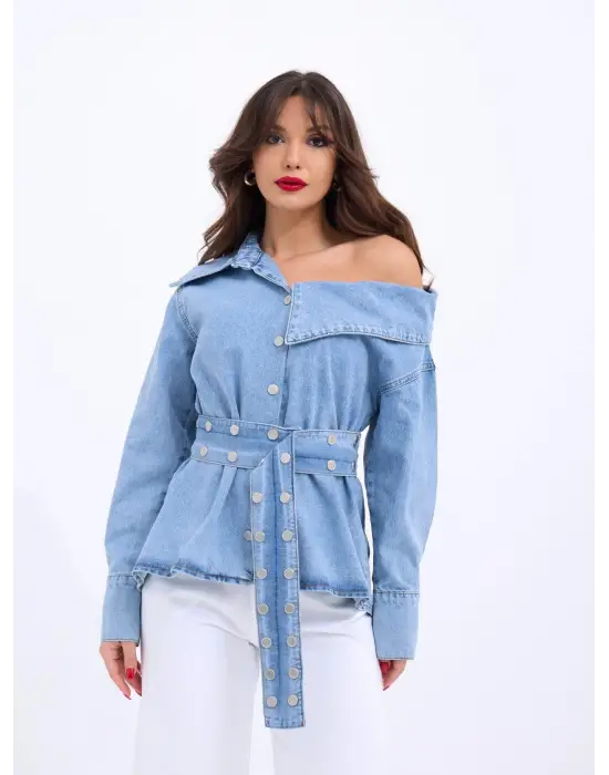 Mavi Kot Gömlek Modası