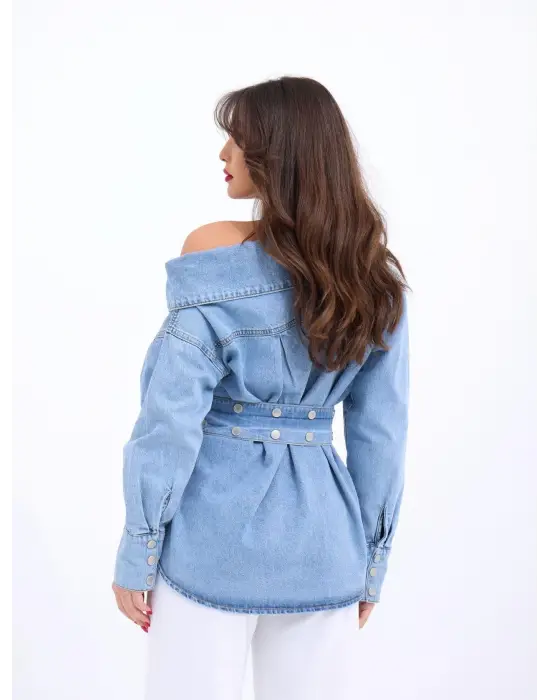 Omarı Kot Gömlek Mavi - Modern ve Şık Tasarımıyla Tarzınızı Yansıtın