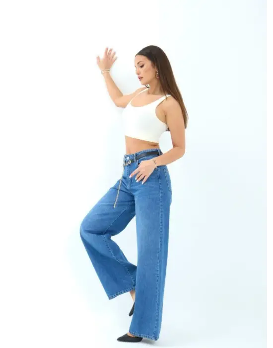 7398 KOT PANTOLON-MAVİ