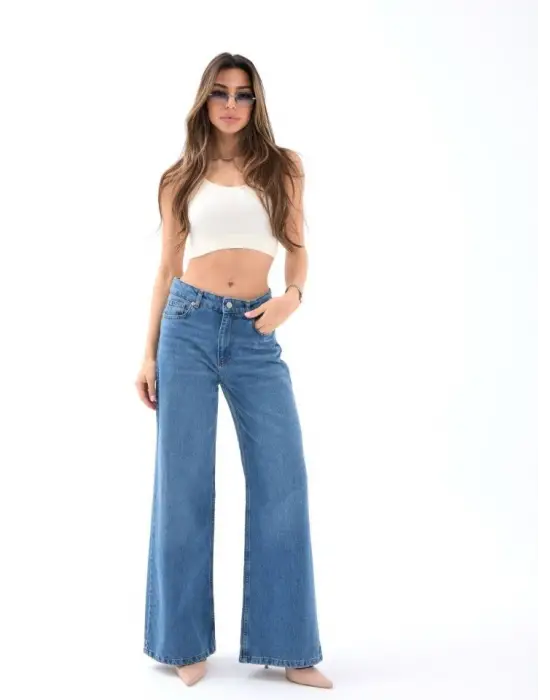 7418 KOT PANTOLON-MAVİ